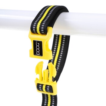 DOOG LEINE NEON ClIP-IT schwarz/ gelb