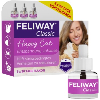 Feliway Classic 3x48ml Nachfüllflakon Vorteilspack zur Beruhigung