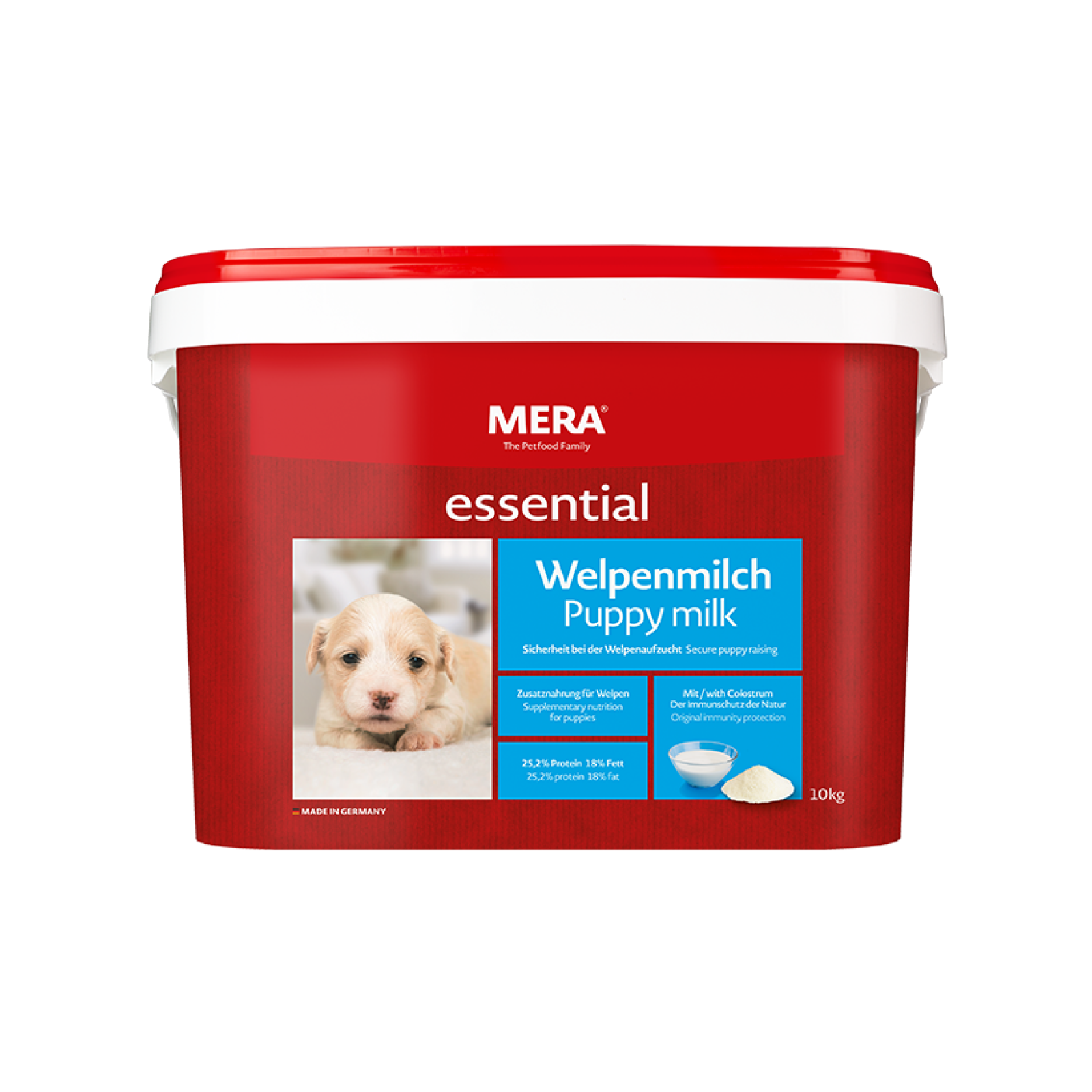 mera essential Welpenmilch 2kg | Der ideale Muttermilchersatz bzw. -zusatz für Welpen | Enthält Colostrum: der Immunschutz der Natur