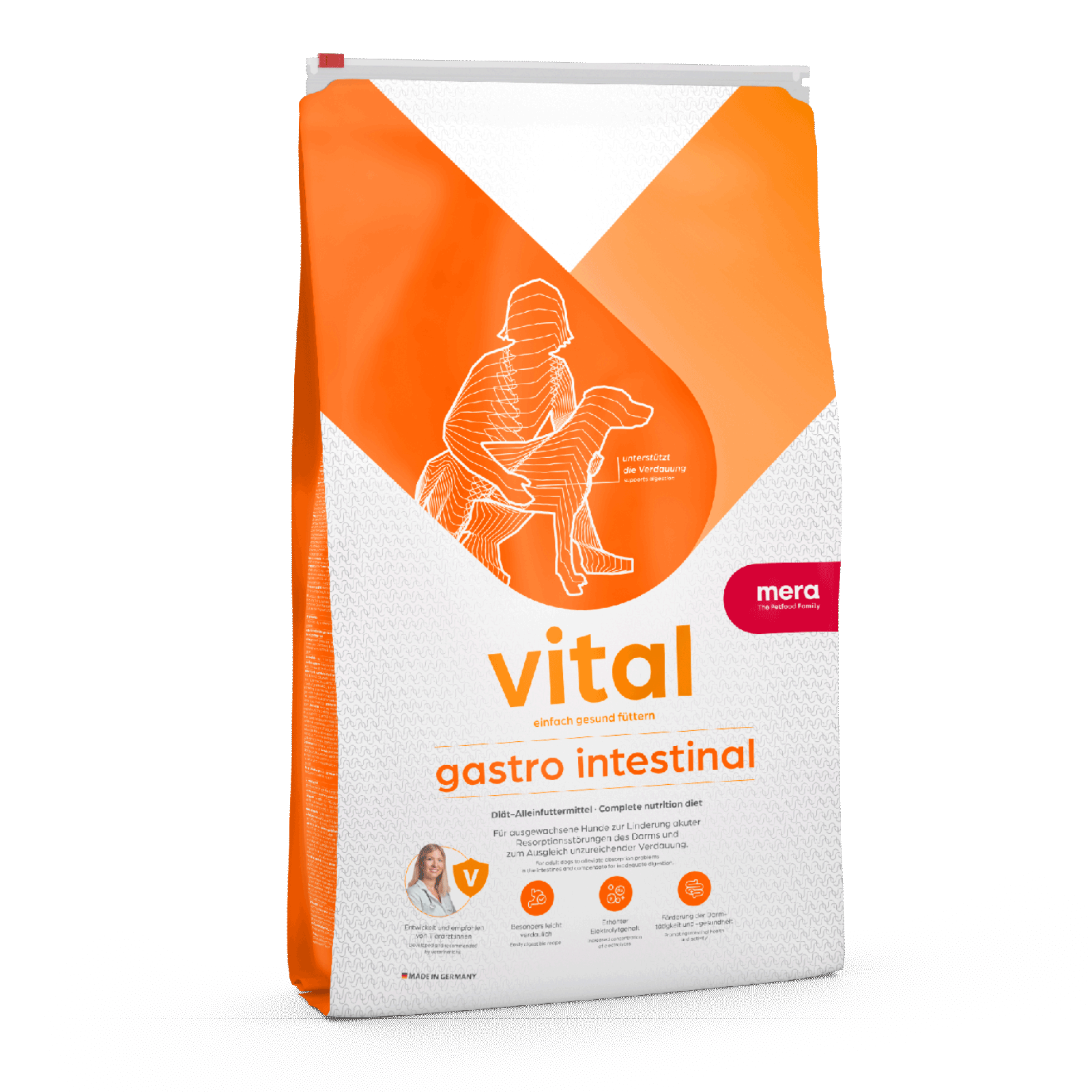 mera vital Gastro Intestinal Trockenfutter für Hunde | Unterstützt die Verdauung | Hundefutter | Diätfutter | Von Tierärzt:innen empfohlen