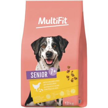 MultiFit Trockenfutter Hund Senior Huhn und Reis 2x12 kg