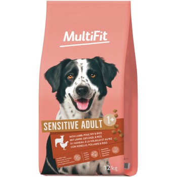 MultiFit Trockenfutter Hund Sensitive Adult mit Lamm, Geflügel & Reis 12 kg