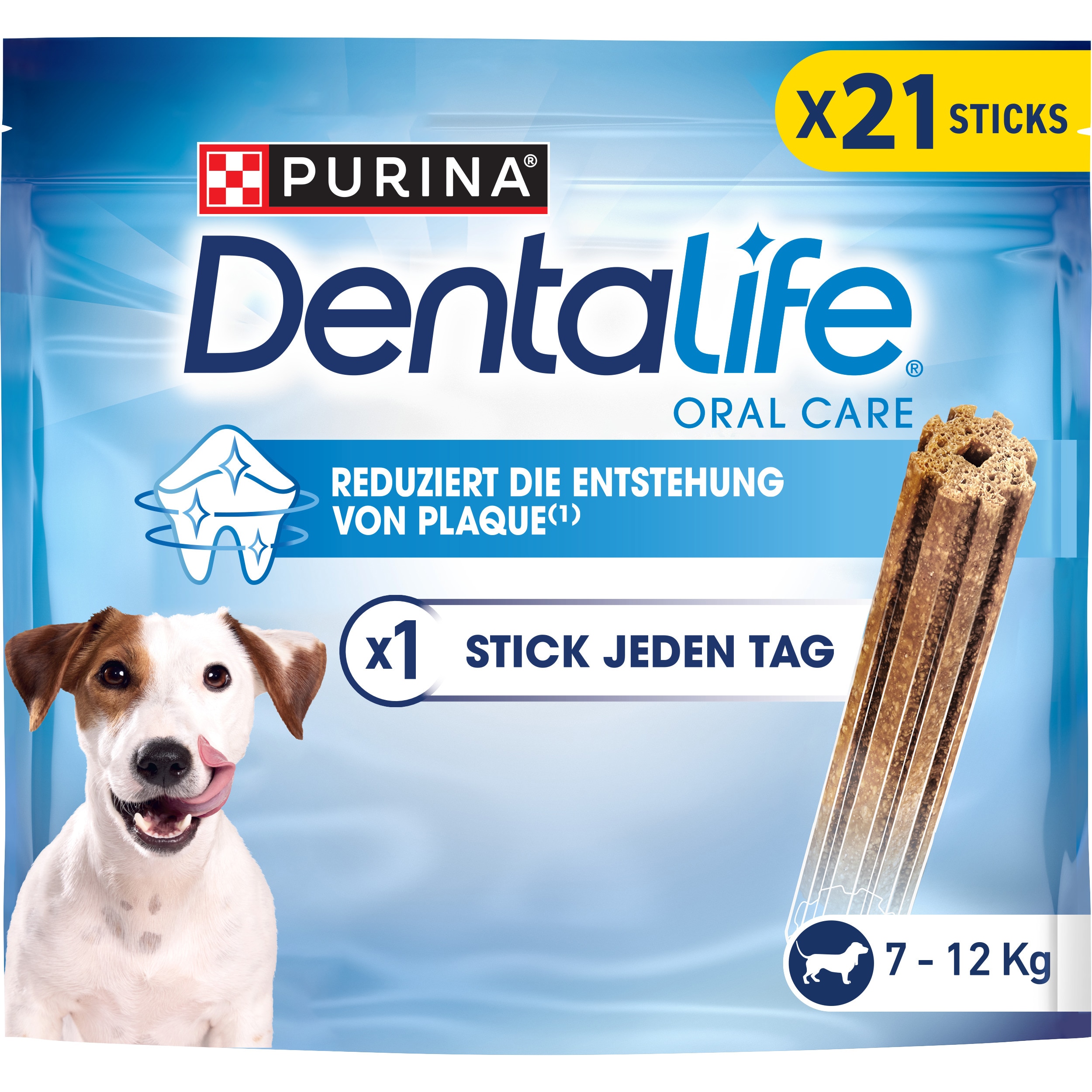 PURINA DENTALIFE, Zahnpflege-Snack für kleine Hunde, Maxipack, 21 Sticks