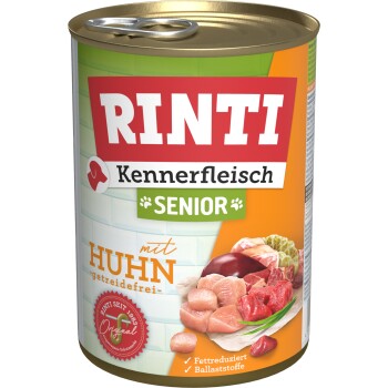 RINTI Kennerfleisch Nassfutter Hund, Senior, Dose Huhn 12x400 g