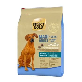 SELECT GOLD Sensitive Trockenfutter Hund Adult Maxi Lachs und Kartoffel 4 kg