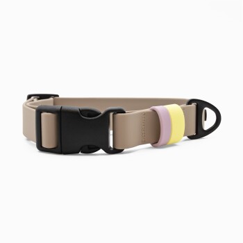 THE DOG IDEA Biothane Halsband mit Klickverschluss Taupe M