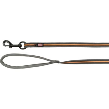 Trixie Fusion Schleppleine, gummiert schwarz/ orange 1 m