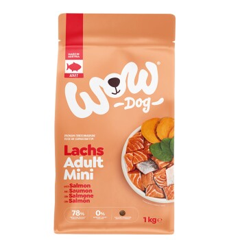 WOW DOG Trockenfutter Hund Minis Adult Lachs 1 kg