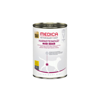 SELECT GOLD Medica Nassfutter für ausgewachsene Hunde Diät gegen Urat- & Cystin-Harnsteine, mit Huhn 12x400 g